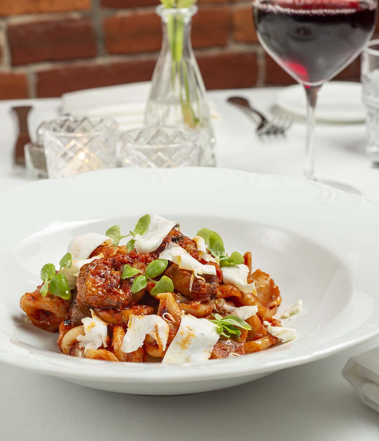 Cento German Village signature dishes Tagliatelle BologneseMargherita PizzaZeppole